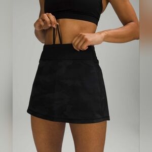 Lululemon Pace Rival Mid Rise Skirt *Tall Heritage 365 Camo Deep Coal